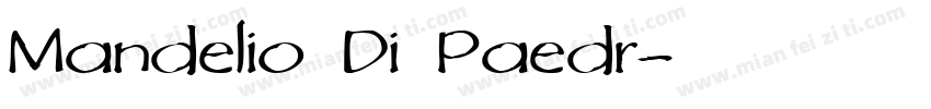 Mandelio Di Paedr字体转换